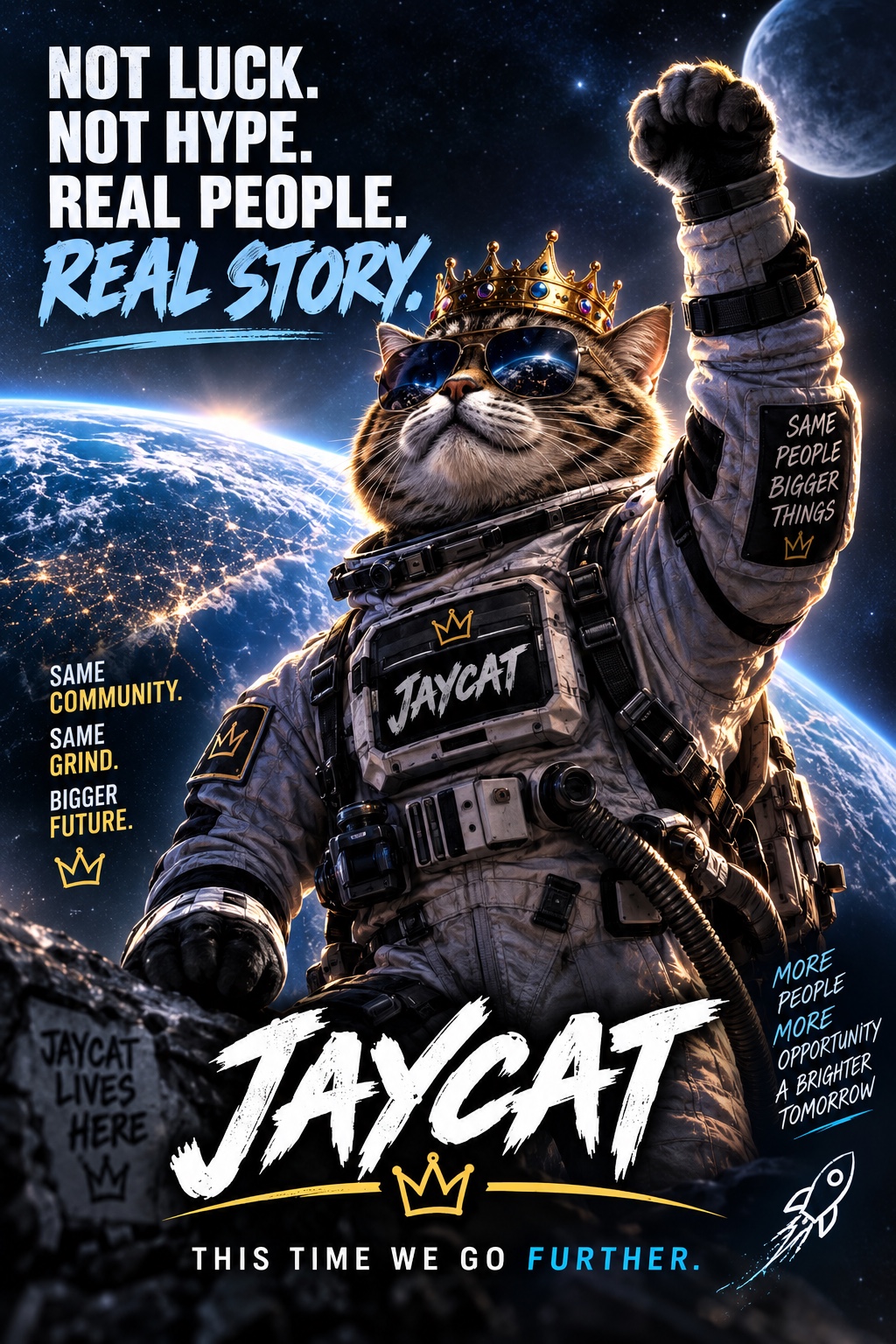 Jaycat astronaut representing the next chapter